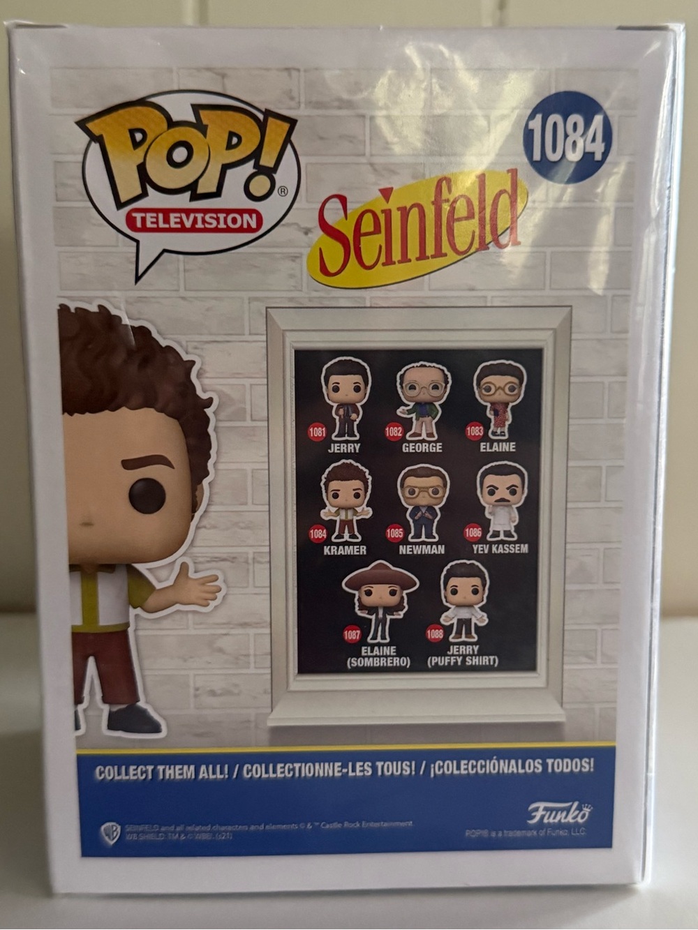Funko Pop! Seinfeld Kramer Vinyl Figure - Brown Hair, Yellow Shirt, White Vest - Picture 2 of 6